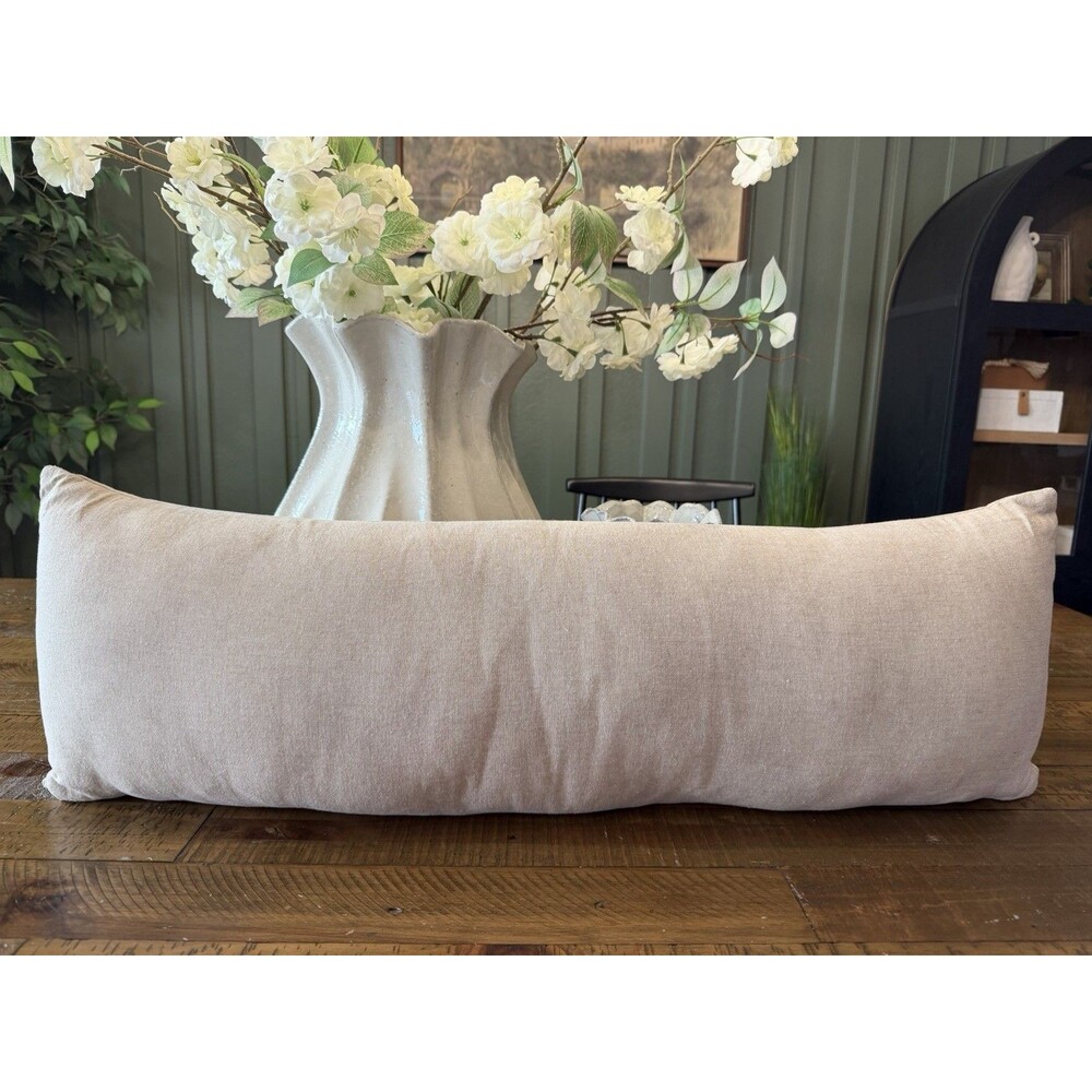 Threshold Oversized Neutral Lumbar Pillow Oatmeal Beige 11.5”x34”